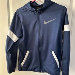 Navy Nike dri-fit zip up sweatshirt
